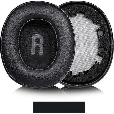 Coussinets d'oreille de rechange en similicuir noir compatibles avec les casques JBL TUNE T700BT, T710, 720, T750BTNC et T760NC - Lot de 3 pièces (1/3)