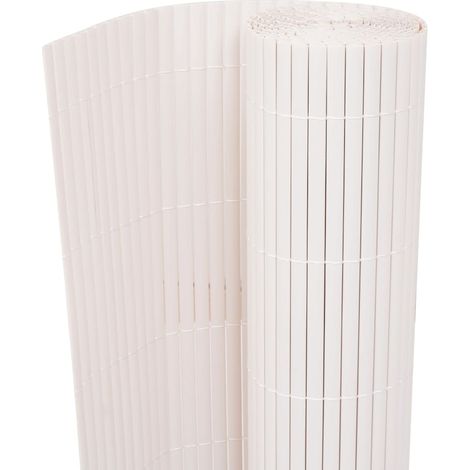 Gartenzaun Doppelseitig 90×500 cm Weiß