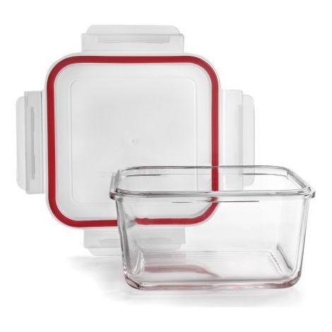 CONTENEDOR DE VIDRIO CUADRADO 1000 ML - IBILI