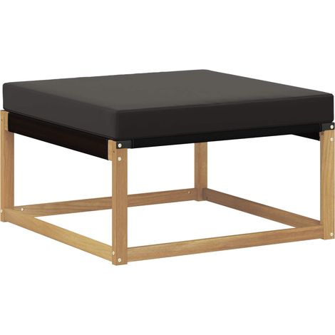Maison Exclusive - Outdoor-Fußhocker Massives Akazienholz und Tex