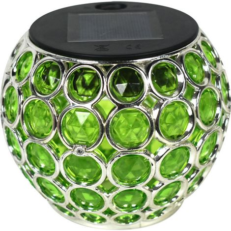 Green Solar Hollow Ball Hanging Lamp, LED Outdoor Small Chandelier, Outdoor Lawn Garden Lamp (1/5)
