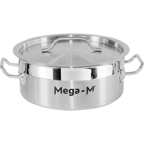 Olla baja para catering con tapa Mega-M PRO 5l diámetro 25 cm x altura 11 cm N (1/5)