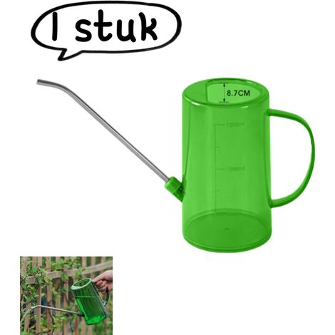 Arrosoir de jardin à long bec pour plantes vertes plantes en pot et succulentes capacité 1,5 L vert (1/5)