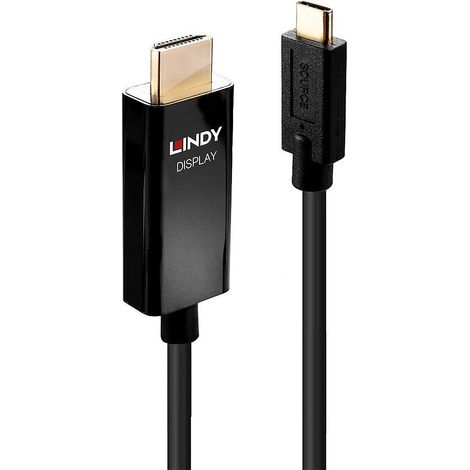 LINDY Cavo Spina USBC, Spina HDMI A 1.00 m Nero 43291 UHD 4K Cavo HDMI (1/3)