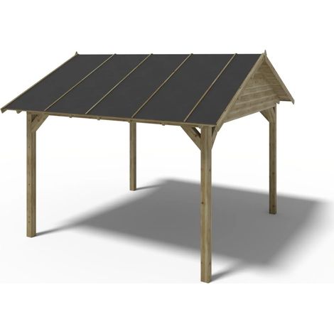 Pergola de jardin 4,04x4,17m - traité