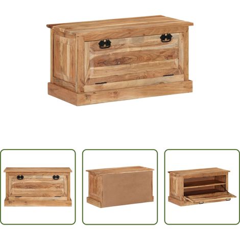 Schuhbank Massivholz - Schuhbank 85x40x45 cm Massivholz Akazie (1/5)