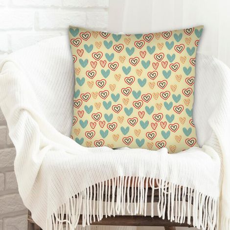 Housse de coussin 45x45 cm en polyester anti-ride pour femme mari petite amie petit ami couple (1/5)