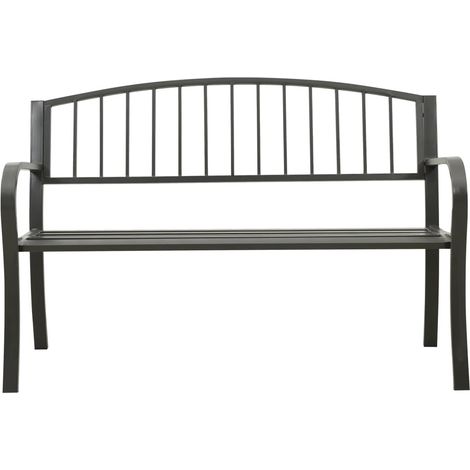 Maison Exclusive - Panca da Giardino Grigia 120 cm Acciaio