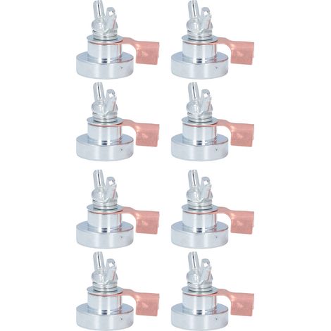 Juego de 8 pinzas magnéticas de conexión a tierra para soldadura, soporte portátil para soldadura de metal, para accesorios de soldadura, longitud 3,2 cm / 1,3 pulgadas (1/5)