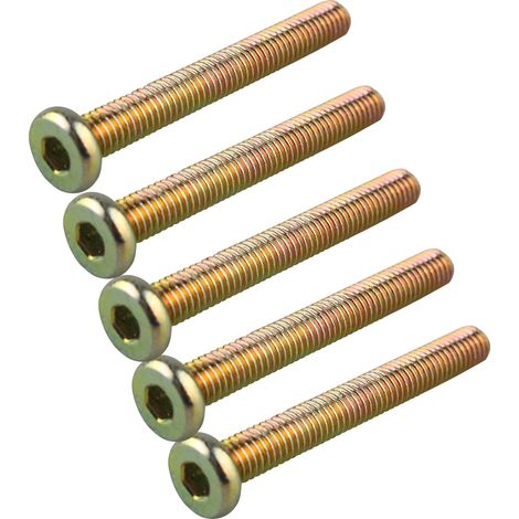 5 pcs M6 x 50 MM Vis Plat Douille hexagonale Tête hexagonale meubles Boulons connecteur Fermeture (1/3)