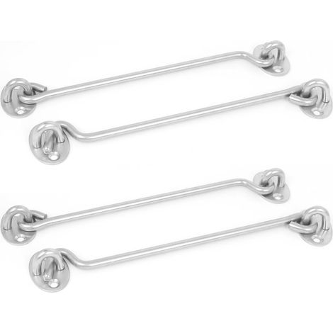 4 pièces Argent Ton Edelstahl Kabine Haken Auge Fenster (1/3)