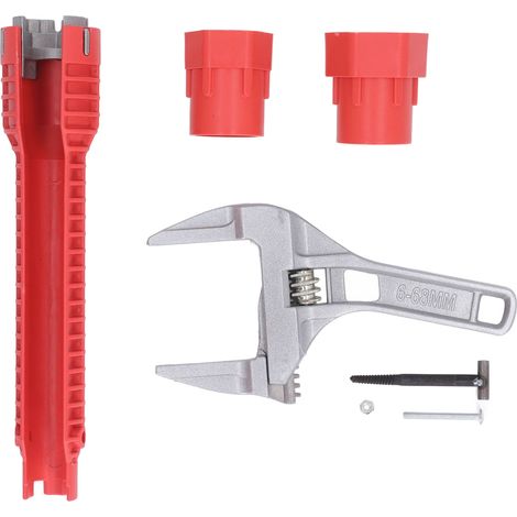 8-in-1-Armaturen-Montageset, Multifunktionswerkzeug für die Installation, Reparatur und Montage von Sanitäranlagen in Bad und Küche