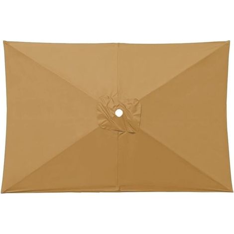 Toile de rechange pour parasols rectangulaires de 2 x 3 mètre, toile de rechange pour parasols de terrasse à 6 baleines.
