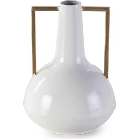 Figurine 18x18x26 Métal Blanc/Or (1/2)