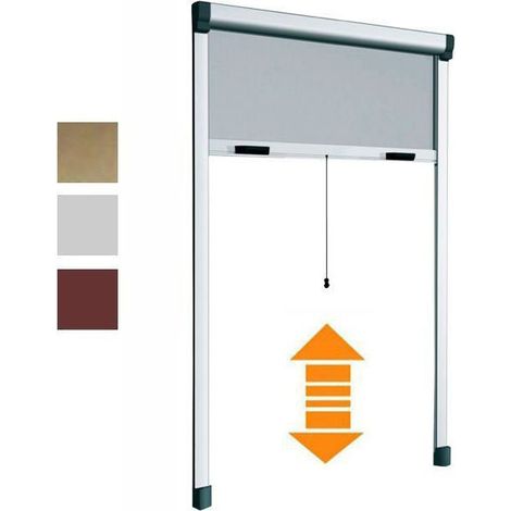 ZANZARIERA BAZAR 100x250 CON FRIZIONE RAL 9010