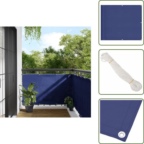 Brise-vue - vidaXL Écran de balcon bleu 90x1000 cm 100% polyester oxford - Paravent résistant à l'eau