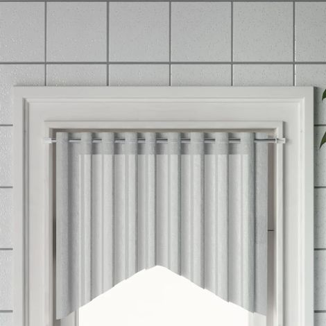 Tringles à rideaux, 2 pièces, blanches et argentées, 40-60 cm, aluminium