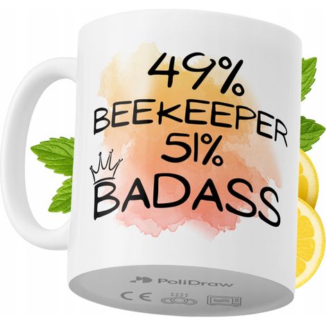 Tazza divertente e umoristica per apicoltore, ideale per caffè e tè, con grafica e testo divertenti. Perfetta per compleanni, onomastici e festività. Tazza premium per occasioni speciali, per casa, uf (1/5)