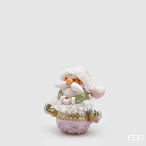 EDG Enzo De Gasperi Babbo Natale Decoro H 11 Cm Green Pink