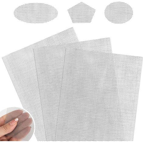 3-teiliges Metallgitter, Edelstahl 304, 20 Maschen, 30 x 21 cm, für Fenster-/Türlüftung (1/5)