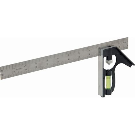 Équerre combinée 300 mm en acier inoxydable – Précision élevée pour mesures et angles – Niveau à bulle intégré – SL31 (1/5)