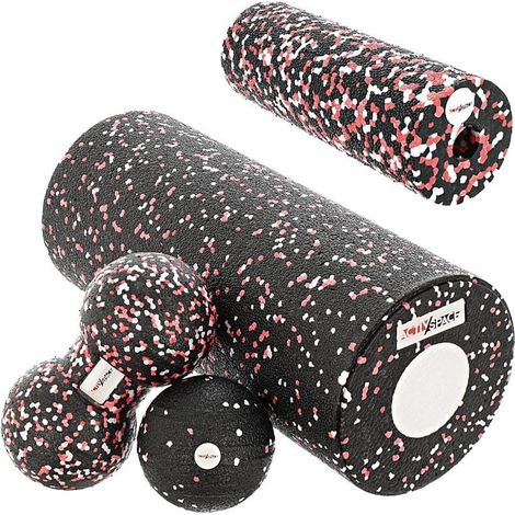 5-in-1 CrossFit-Massageset, EPP-Rollball – rot