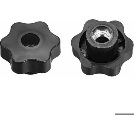 4pcs Poignée de serrage – M12 filetée étoile – Pour équipement industriel – Noir (1/3)