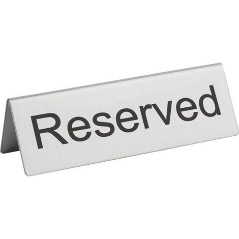 Chevalets de table en inox Olympia - Réservé - 120 x 38 x 35 mm (1/5)