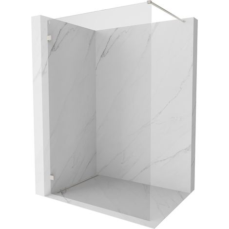 Mexen Lunar Duschwand Walk-in links 80 x 200 cm, transparent 8 mm, gebürsteter Nickel - 830-080-000-97-00-L (1/5)