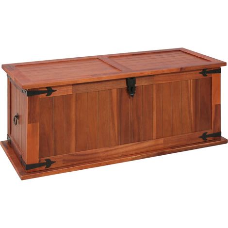 Cassapanca 90x45x40 cm in Legno Massello di Acacia vidaXL (1/5)