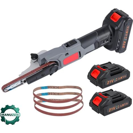 Manuzen - Mini ponceuse à bande sans fil 18 V compatible Makita – bois et métal (1/5)