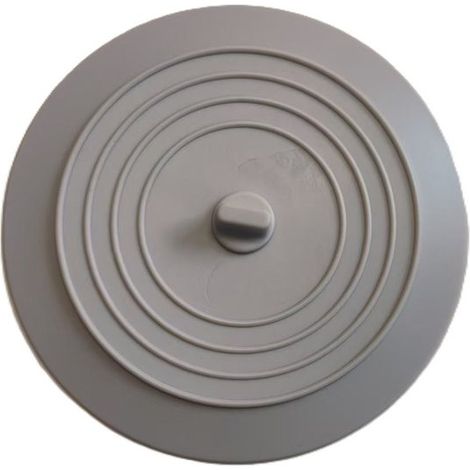 Set da 3 pezzi: tappo per vasca da bagno, tappo per lavandino, 15 cm, per bagno e cucina, ventosa in silicone, grigio scuro (1/5)