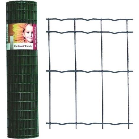 Betafence 54187 Pantanet Family Rete Elettrosaldata Zincata Plasticata Maglia 101.6x50.8 mm h 102 cm Rotolo 25 m colore Verde (1/10)