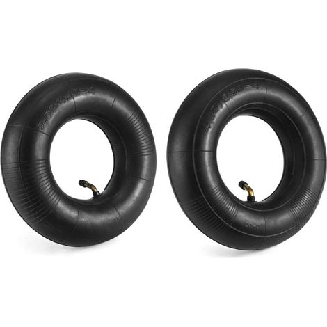 2PCs 4.10/3.50-4 Chambre à air Pneu pour tondeuses à gazon, camions à main chambres à air de rechange valve pliée (1/5)