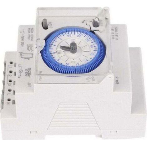 Horloge Journalière - 24h Mécanique - Pas De 15 Min - Rail Din - 16 A 220 V - 3500 W (1/4)
