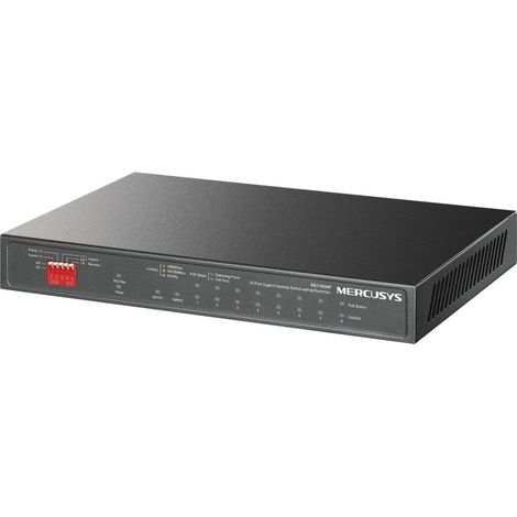 Mercusys 10-Port Gigabit Desktop Switch with 8-Port PoE+ - MS110GMP (1/2)