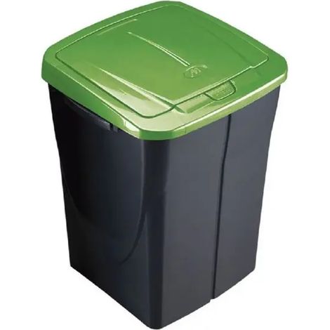 Pattumiera Ecobin 45L con coperchio verde