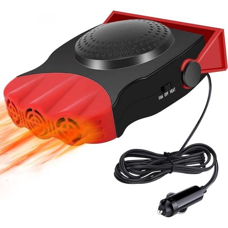 [JAMAIS UTILISÉ]Chauffage pour voiture, dégivreur à chauffage rapide 12 V, ventilateur 2 en 1 à chauffage ou refroidissement rapide, prise allume-cigare, ventilateur de pare-brise pour toutes les voit
