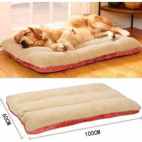 1 Tapis Coussin, Lavable, Polyester, 100x60x15cm, Chien Chat