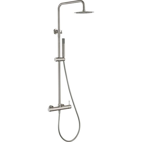 Ensemble douche mitigeur Bless finition nickel brossé [ IMEX® ]