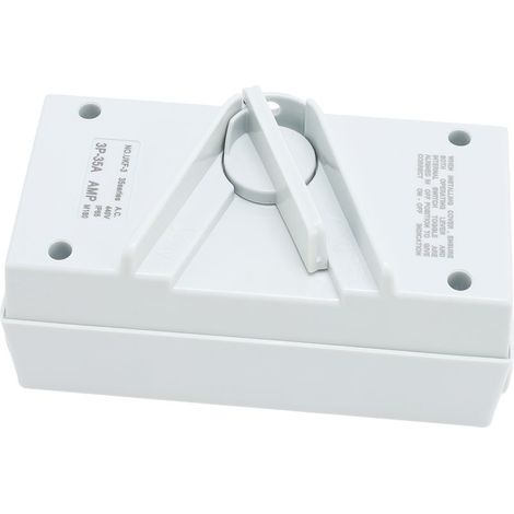 Interrupteur de sectionnement de moteur étanche IP65 440 V CA 35 A, interrupteur d'isolement de sécurité tripolaire (1/5)