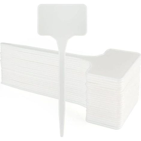 50 Pieces 15.5CM extérieur Plante de Grandes étiquettes extérieur Plastique Jardin Potager, Blanc (1/5)