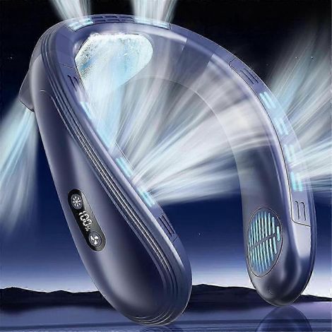 Neck air conditioner, cooling neck fan for the whole body, 8000 mAh rechargeable portable air conditioner (1/4)