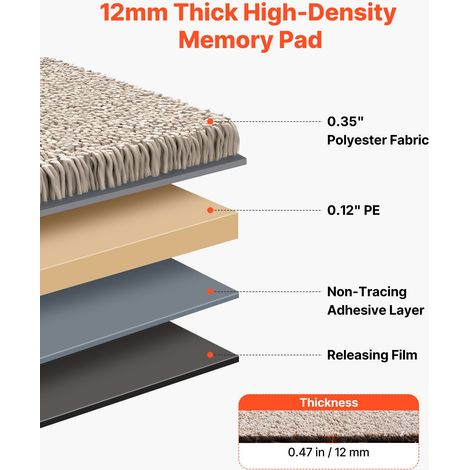 Dalle de Moquette Autocollante Carrée 45 - 7x45 - 7 cm (1/5)
