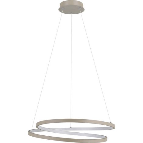 Eglo LED Hängeleuchte Ruotale sandfarben weiß 55 x 150 cm Deckenlampen & Kronleuchter (1/3)