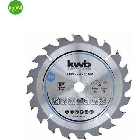 kwb 584357 Lama circolare in metallo duro 160 x 16 mm 1 pz.