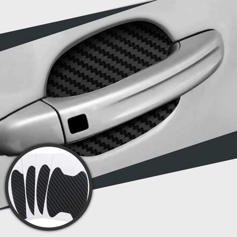 Protections de poignée de porte de voiture - Protection anti-rayures - Autocollant de protection pour poignée de porte - Film de protection universel - Protection anti-rayures - 6,8 x 8,5 cm - Lot de (1/5)