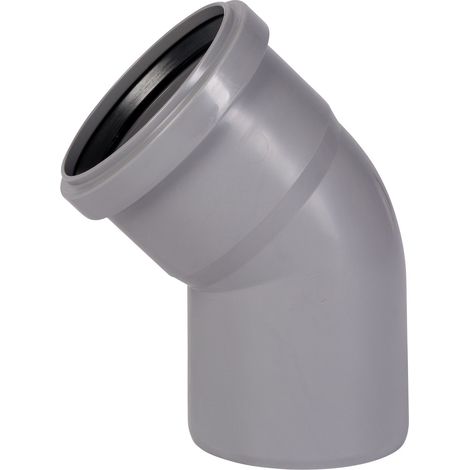 HT Bogen mit Muffe und Gummidichtung HT-Rohrbogen DN75 45° HTB