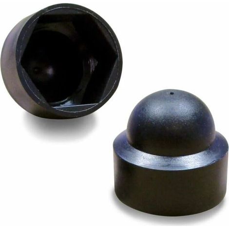 100 pièces , Cache vis écrou de protection M8 clef de 13 mm , plastique NOIR (1/4)
