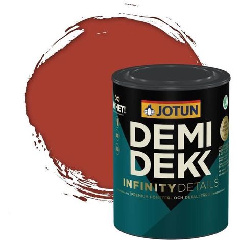 Peinture Bois - DEMIDEKK INFINITY DETAILS - Lasure Opaque Satinée - RAL 3016 - 0,75L (1/2)